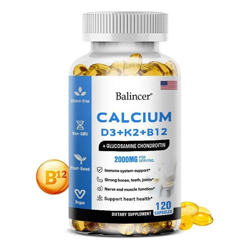 Balincer Calcium Health Supplements,Support Bone and Joint Health, 120 Capsules