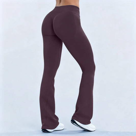 GYMER IMPACT Flares Butt Bottoms Gymwear Workout Gym Women Butt Lifting Pants Sportswear Sports Slim Fit Tummy Control Yoga
