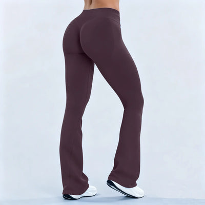 GYMER IMPACT Flares Butt Bottoms Gymwear Workout Gym Women Butt Lifting Pants Sportswear Sports Slim Fit Tummy Control Yoga