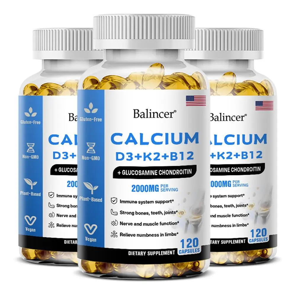 Balincer Calcium Health Supplements,Support Bone and Joint Health, 120 Capsules