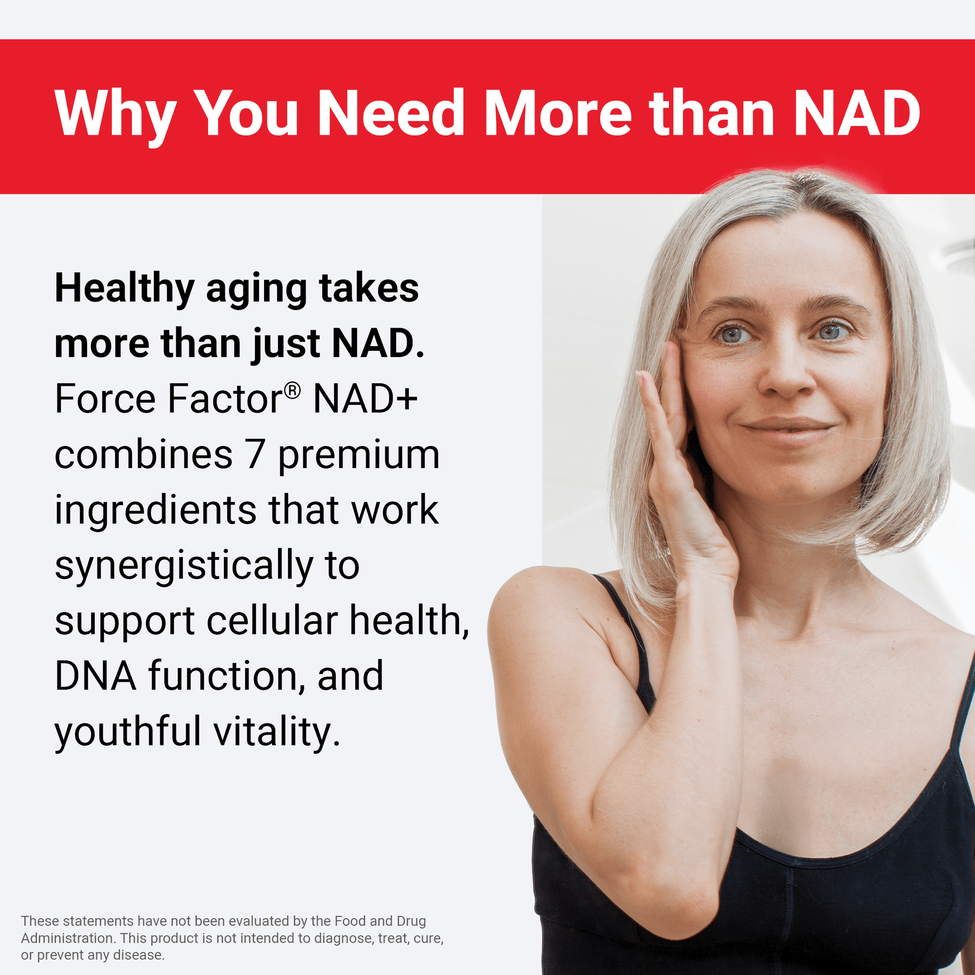 NAD+ Longevity, Healthy Aging NAD Supplement with Resveratrol & Nicotinamide for Cellular Energy & Repair, Cognitive Health, 60 Capsules