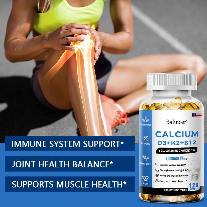 Balincer Calcium Health Supplements,Support Bone and Joint Health, 120 Capsules