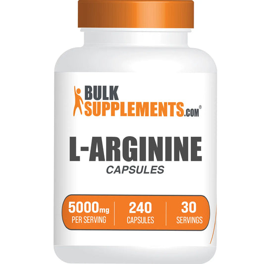 Bulksupplements - L-Arginine Capsules - Muscle Growth - Immune - 240 Capsules - 5000Mg per Serving
