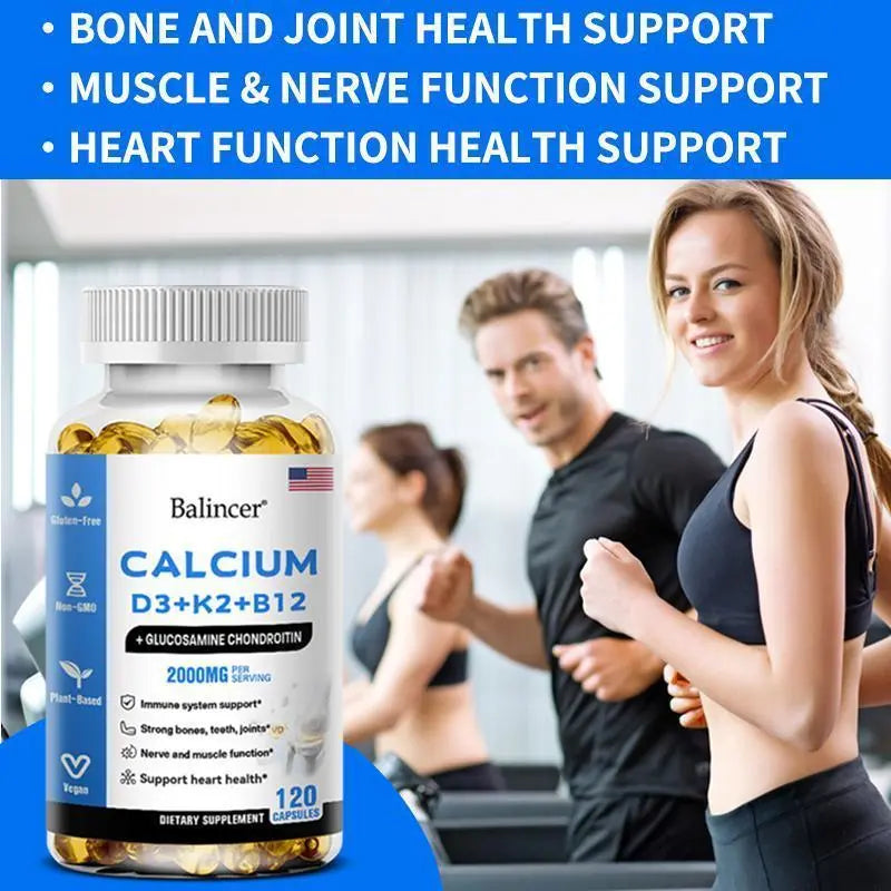 Balincer Calcium Health Supplements,Support Bone and Joint Health, 120 Capsules