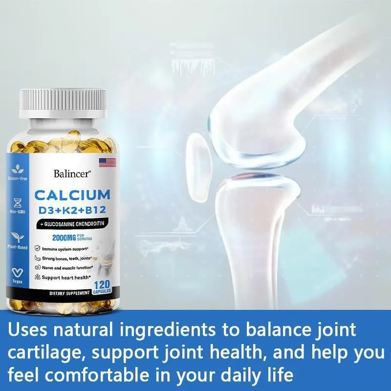 Balincer Calcium Health Supplements,Support Bone and Joint Health, 120 Capsules