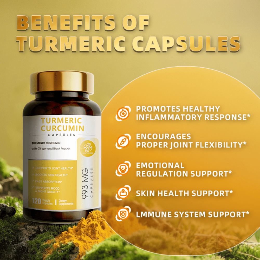 Turmeric Curcumin with Black Pepper Extract - High Absorption Ultra Potent Turmeric Supplement with 95% Curcuminoids - Daily Joint and mune Health Support - Vegan, Non-Gmo, 120 Ct