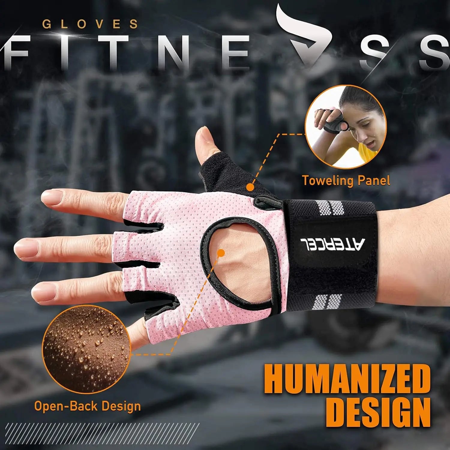 Gym Workout Gloves for Men & Women, Anti-Slip Weight Lifting Gloves with Wrist Support, Full Palm Protection & Thick Padding for Pull-Ups and Training