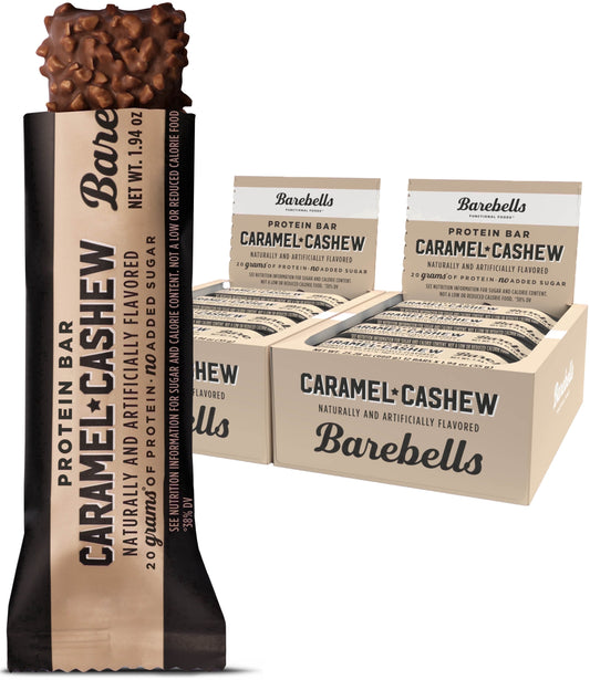 Protein Bars with 20G High Protein, 1.9Oz Bars, Caramel Cashew - 24 Count