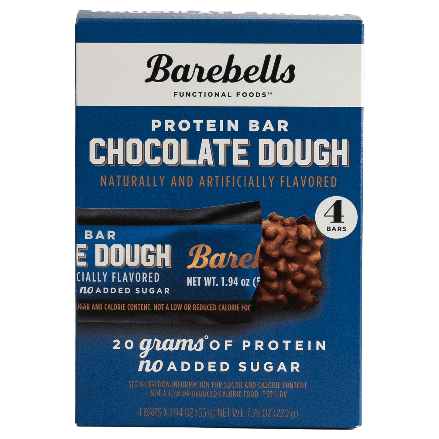 Protein Bars with 20G High Protein, 1.9Oz Bars, Chocolate Dough - 4 Count