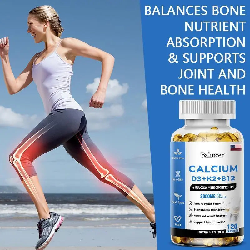 Balincer Calcium Health Supplements,Support Bone and Joint Health, 120 Capsules