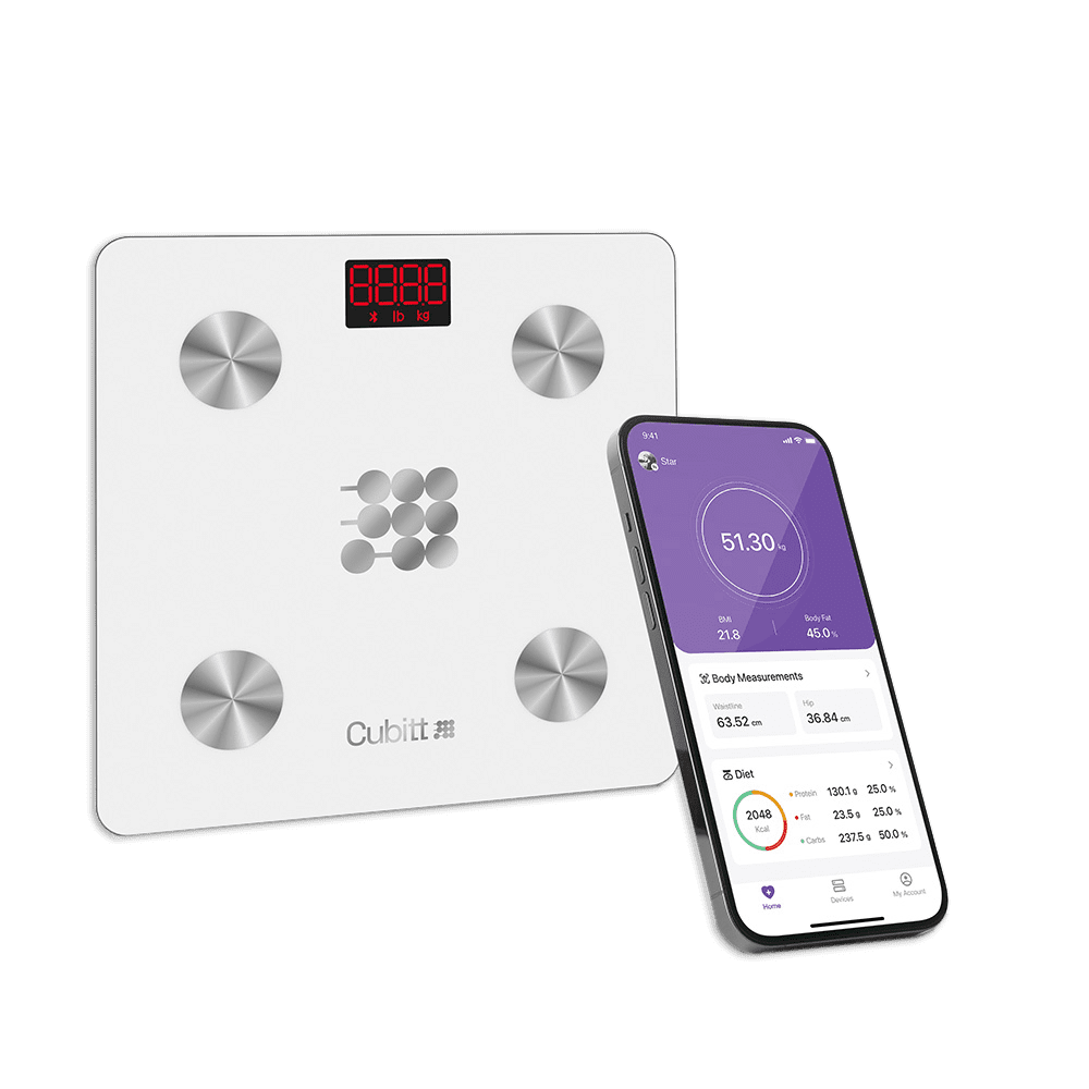 Cubitt Smart Scale - Wireless Weight Scale with Smartphone App Sync with Bluetooth