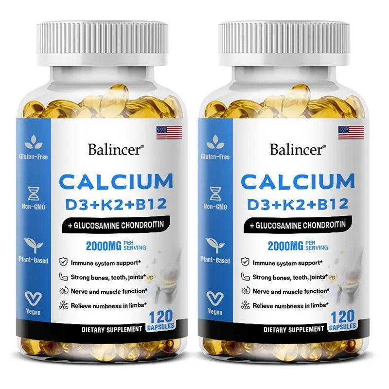 Balincer Calcium Health Supplements,Support Bone and Joint Health, 120 Capsules